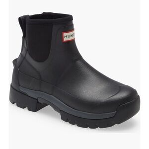 Women's Field Balmoral Hybrid Chelsea hunter Rain Boot In Black size 11